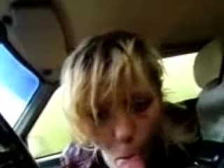 sucking in the car