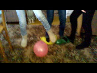 christina's birthday  oh, the balloon burst hahaha 